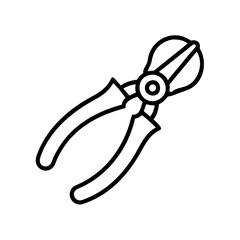 Pliers tool icon on white background