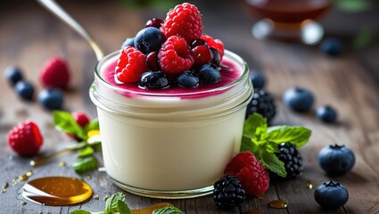 Panna Cotta with Berries: Creamy Italian Dessert with Fresh Fruit