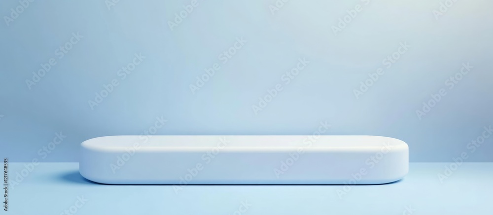 Poster blank billboard on blue background ready for advertising display featuring empty space for customiza