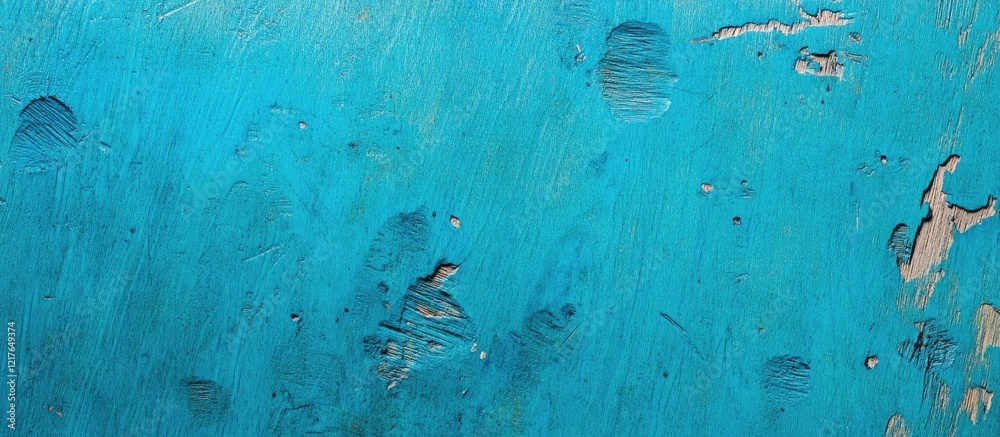 Poster Bright Blue Plywood Texture Background Minimalist Design with Copy Space for Text or Graphics Ideal for Creative Projects