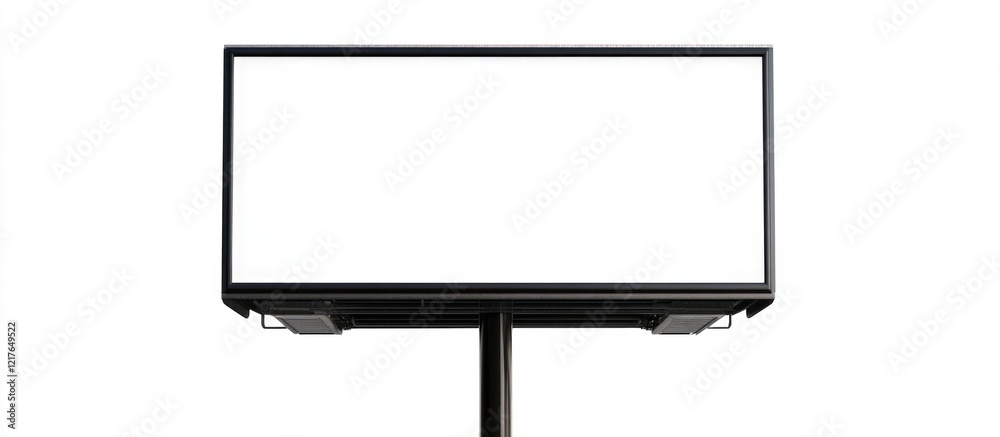 Poster blank billboard at train station ideal for advertisement with clear copyspace for effective messagin