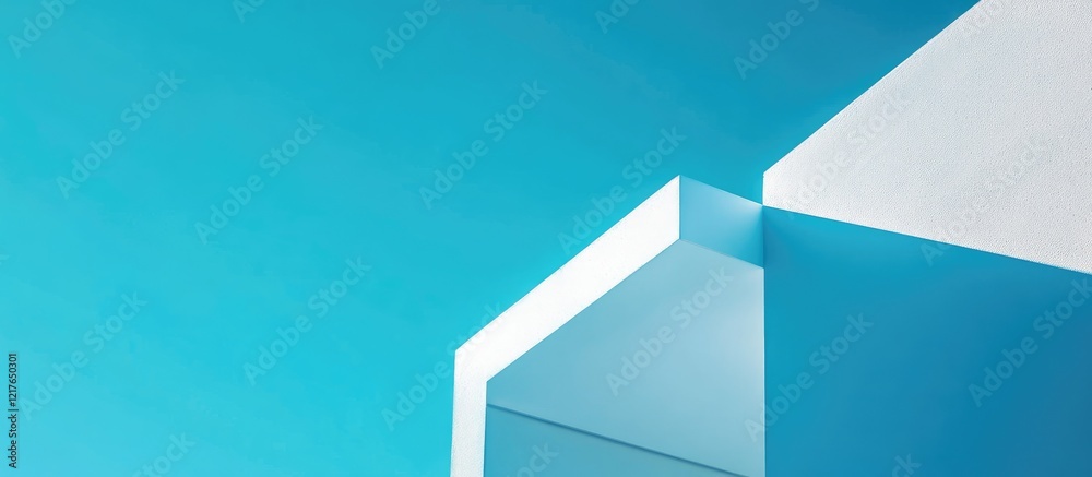 Poster elegant minimalist blue sky background for text placement with clean geometric shapes