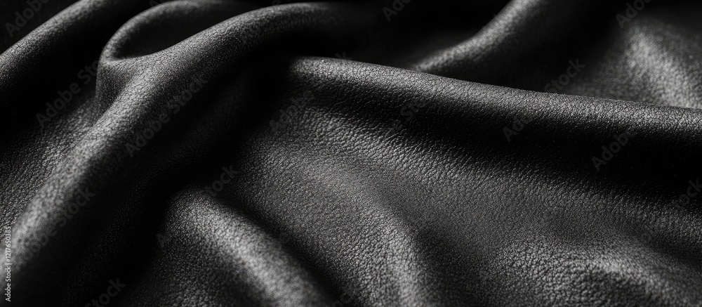 Aufkleber Matte black suede texture background with elegant draping and ample copyspace for versatile text placement and design applications