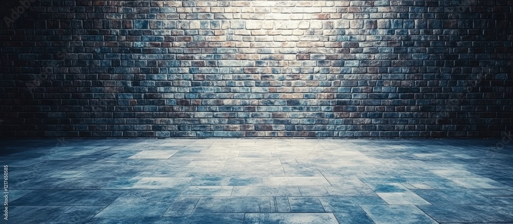 Poster Brick Wall Texture with Empty Space for Text Ideal for Backgrounds and Graphic Design Projects