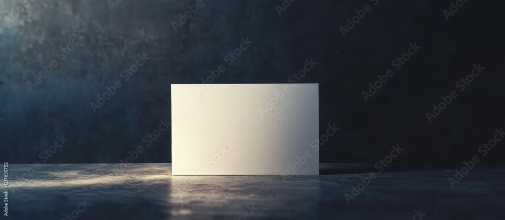 Aufkleber Blank Card Mockup on Dark Background for Text Placement and Promotional Use with Ample Copyspace for Customization