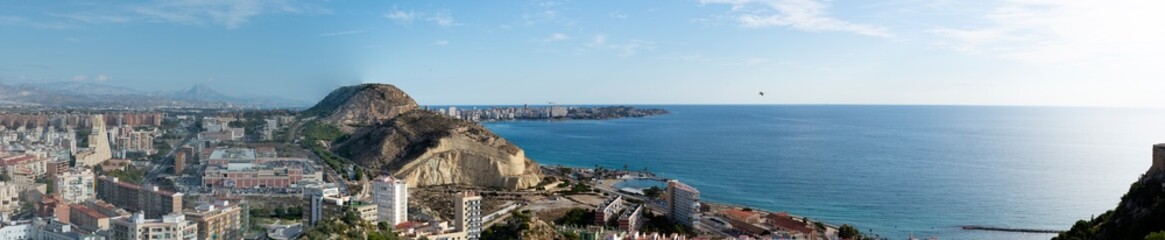 aerial view of the mediterranean shore at alicante