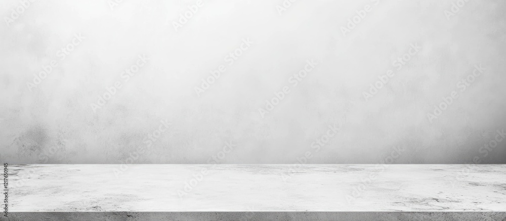 Aufkleber White Marble Tabletop on Blank Background with Ample Copyspace Ideal for Text and Content Placement in Modern Design Context