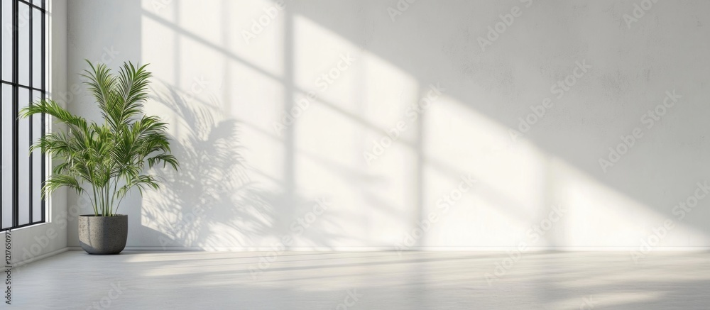 Poster modern conference room with natural light and space for text or design elements