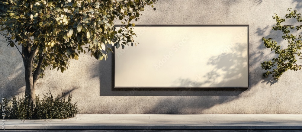 Poster blank billboard for commercial advertising in urban environment ideal for promotional messages with 