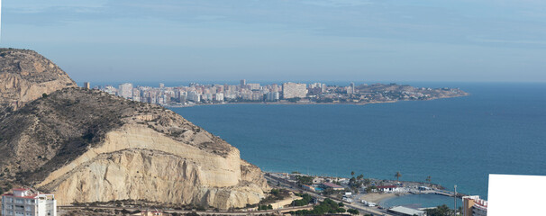 aerial view of the mediterranean shore at alicante