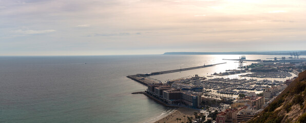 aerial view of the mediterranean shore at alicante