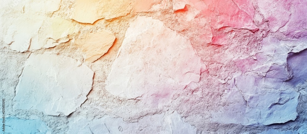 Aufkleber Vibrant Textured Background of a Colorful Stone Wall with Space for Text or Design Elements