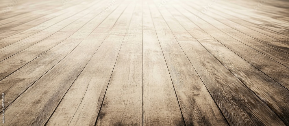 Aufkleber Spacious Bright Room with Sepia Wooden Floor Offering Ample Empty Copy Space for Custom Text or Design Elements