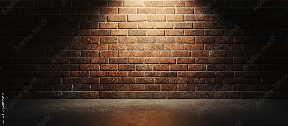 Aufkleber brick wall background with gradient lighting casting shadows perfect for text overlay and design pro
