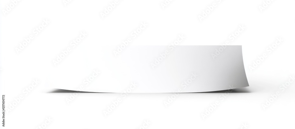 Aufkleber Blank Curved Banner on Isolated White Background for Text Customization and Advertisement Opportunities with Ample Copyspace