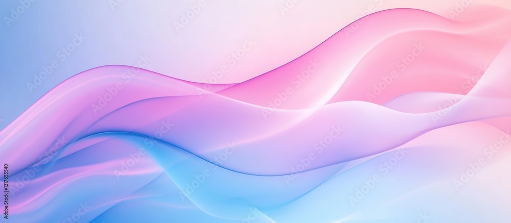Aufkleber Soft Blue and Pink Gradient Smoke Abstract Background with Space for Text Ideal for Digital Designs and Artistic Projects