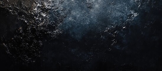 Glossy Black Abyss Texture Background Ideal for Text Placement and Creative Design Projects Featuring Dark and Mysterious Aesthetic