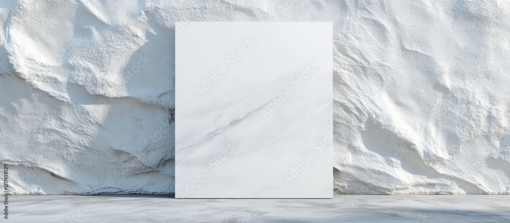 Aufkleber Minimalistic Mockup Frame for Interior Wall Display Featuring Copyspace for Text Against a Textured Background