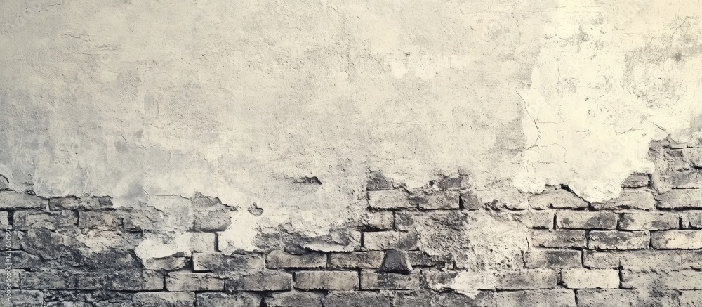 Aufkleber Grunge Brick Wall Texture Background with Empty Space for Text in Vintage Aesthetic Design Suitable for Various Creative Projects