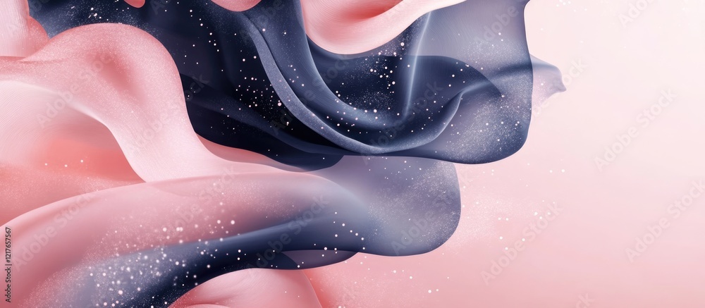 Aufkleber Blush Pink and Navy Abstract Background Design Featuring Flowing Textures and Ample Copyspace for Text Promotion