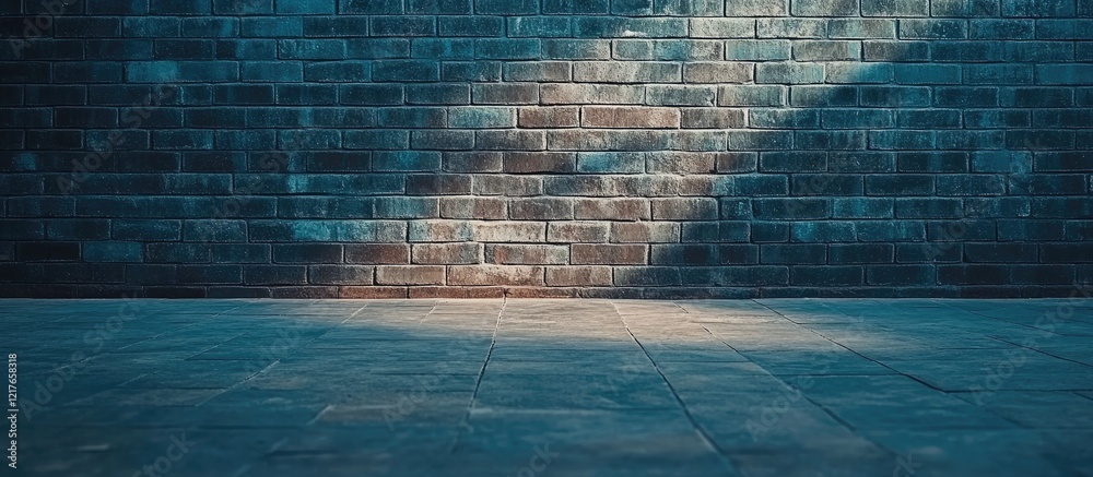 Aufkleber Brick Wall Texture Background with Empty Space for Text Ideal for Design and Advertising Uses