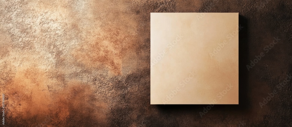 Poster Blank Brochure Pamphlet Flyer Mockup on Textured Background Empty Copyspace for Customizable Advertising and Design Elements
