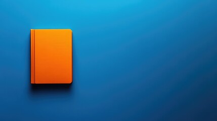 Astrological Concept Featuring Leo Sign on Bright Orange E-Book Reader Against a Vibrant Blue Background for Modern Design Applications