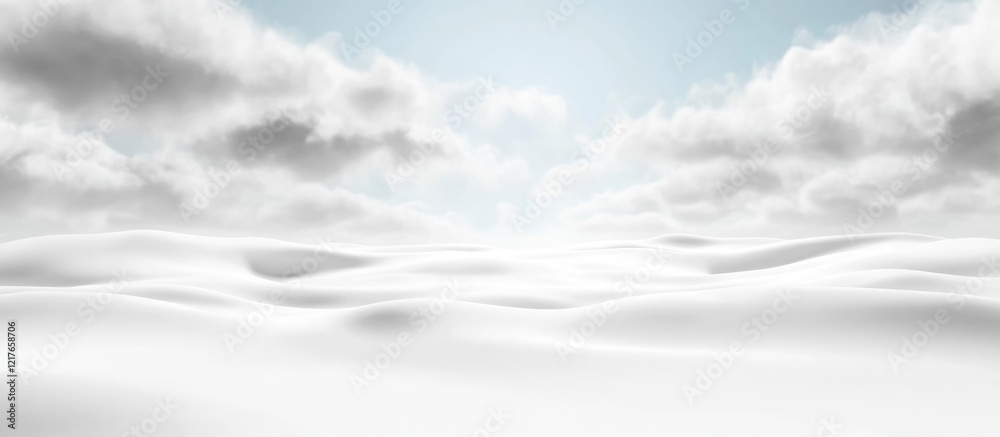 Aufkleber Cloudy White Sky Background with Soft Gradients Ideal for Text Overlay and Copyspace in a Calm Serene Environment
