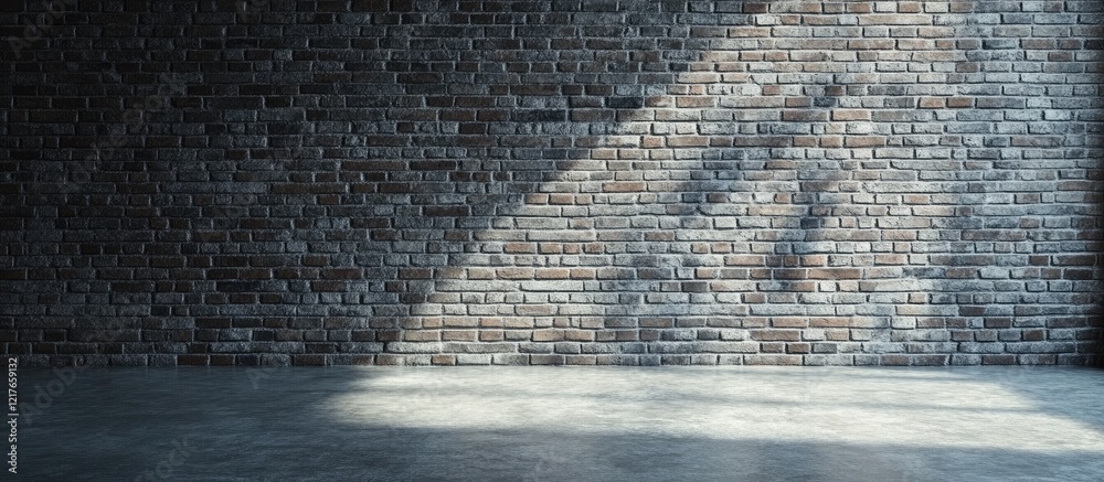 Poster brick wall background with natural light texture ideal for creative design and text placement in lai