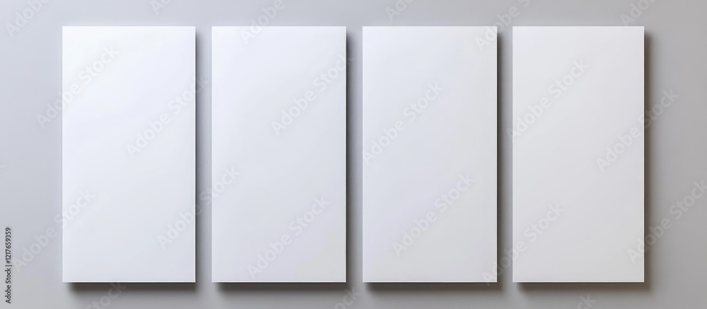 Aufkleber Blank Brochure Mockup Minimalist Design with Empty Copyspace for Custom Text Presentation