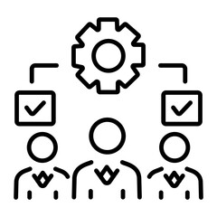 A line style icon of resource allocation 