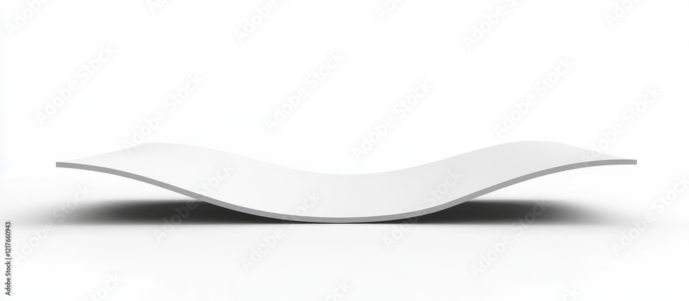 Poster flexible blank billboard template on white background ideal for custom text and promotions