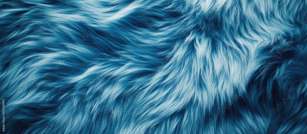 Aufkleber blue faux fur texture with soft light shadows for creative design and blank space for text or brandi