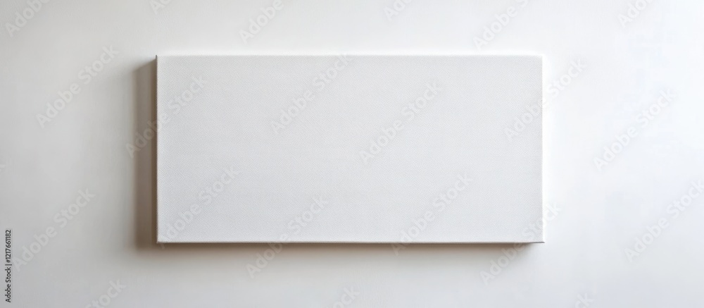 Poster blank canvas banner on white background for text placement minimalist design for advertising marketi