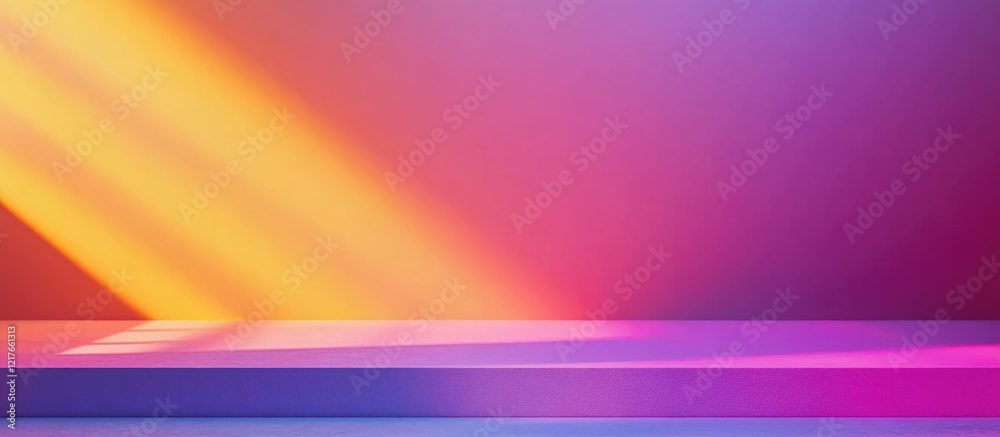 Aufkleber Vibrant gradient backdrop with colorful hues and ample space for artistic text or branding in a creative design setting