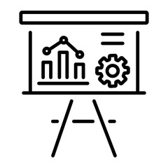 Fototapeta premium A line style icon of project management 