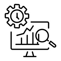 Instant monitoring icon in linear style 