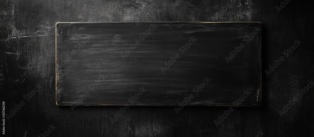 Poster Black Chalkboard Surface for Custom Messages and Creative Text Placement in Educational or Informational Settings