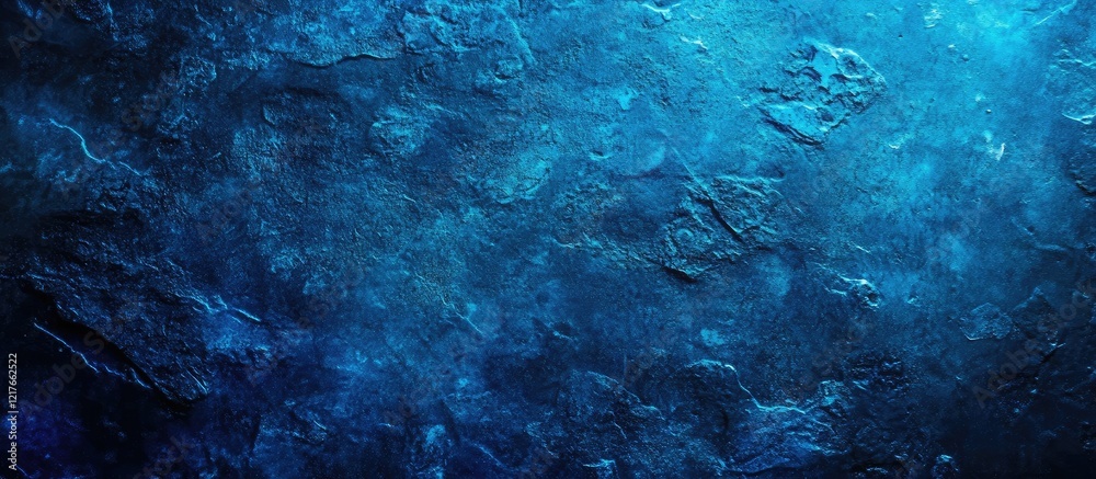 Poster vibrant blue neon light illuminating a textured surface providing ample space for text or graphic ov