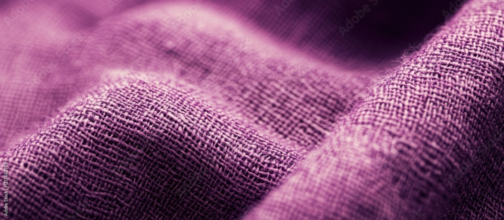 Aufkleber Purple textile fabric texture with a blurred background creating ample copy space for design elements or text placement.