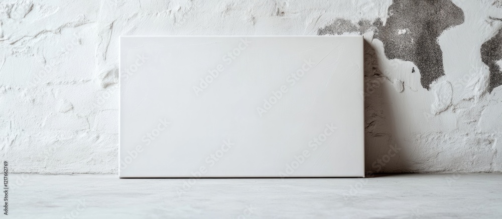 Aufkleber Blank Canvas on Textured White Background Ideal for Creative Projects and Text Placement in Minimalistic Design