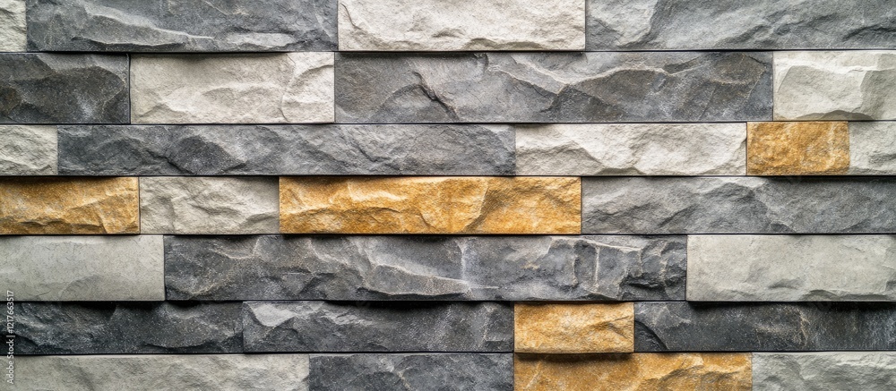 Aufkleber Textured Brick and Stone Wall Background with Space for Custom Text or Graphic Insert for Design Projects and Advertisements