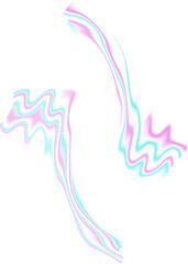 An abstract transparent psychedelic wavy spiral design element overlay.