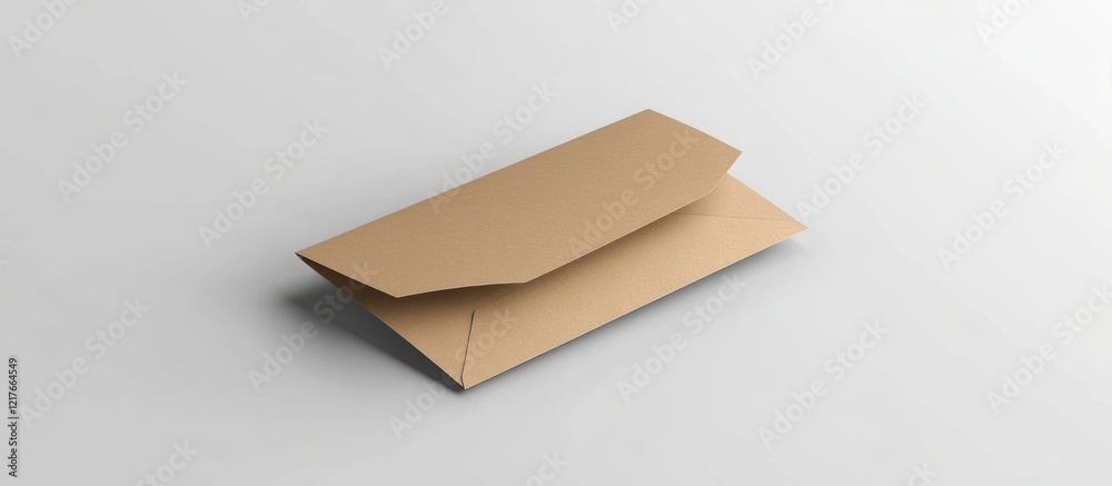 Poster Kraft Envelope and Blank Brochure Mockup with Empty Copyspace for Text for Design and Marketing Presentations