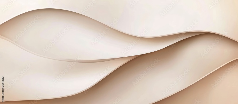 Poster elegant brochure template showcasing smooth, flowing curves on a neutral background ideal for custom