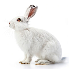 white rabbit isolated on white