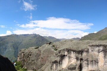 landscape with blue sky