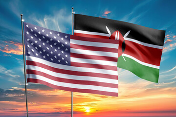 The flags of the United States and kenya are symbols of international relations