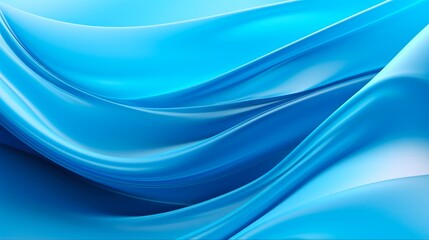 Blue Glossy Abstract Background. Creative Design 3D-Illustration with Vibrant Light Blue Colors Ideal for Business Presentations