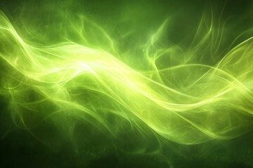 Obraz premium Green flowing abstract light and texture